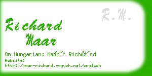 richard maar business card